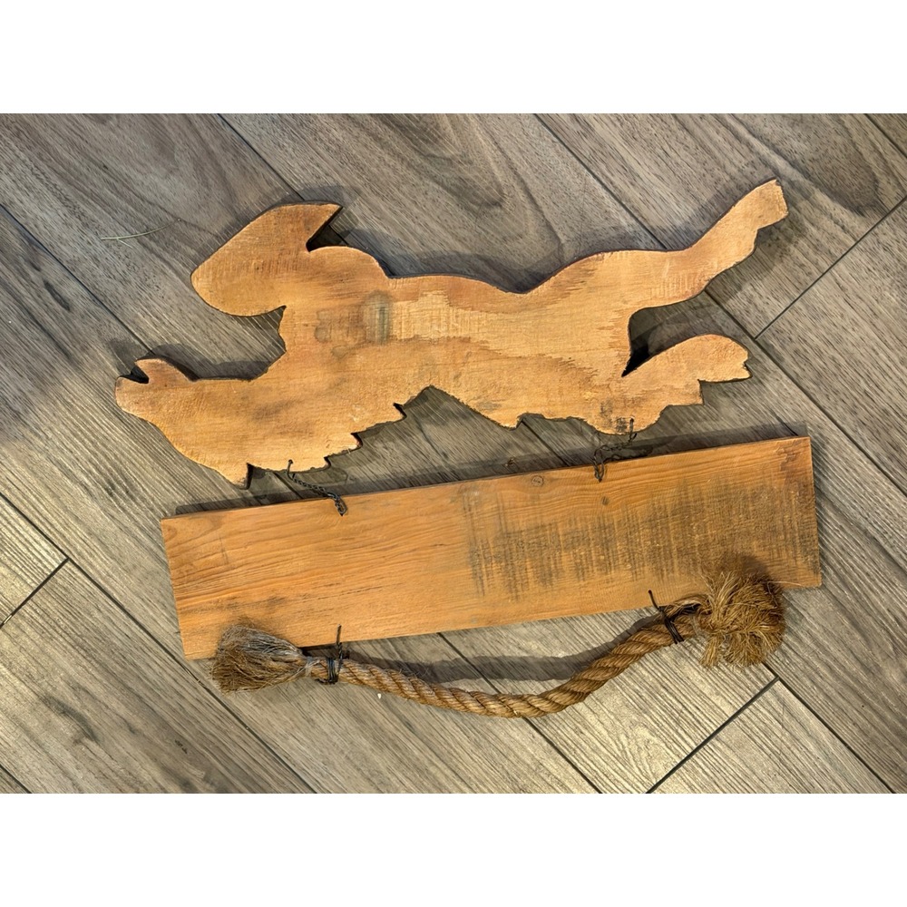 Vintage Rustic Wooden Livery Sign Rearing Horse Cutout Barn Tack Room Wall Decor - Picture 2 of 4